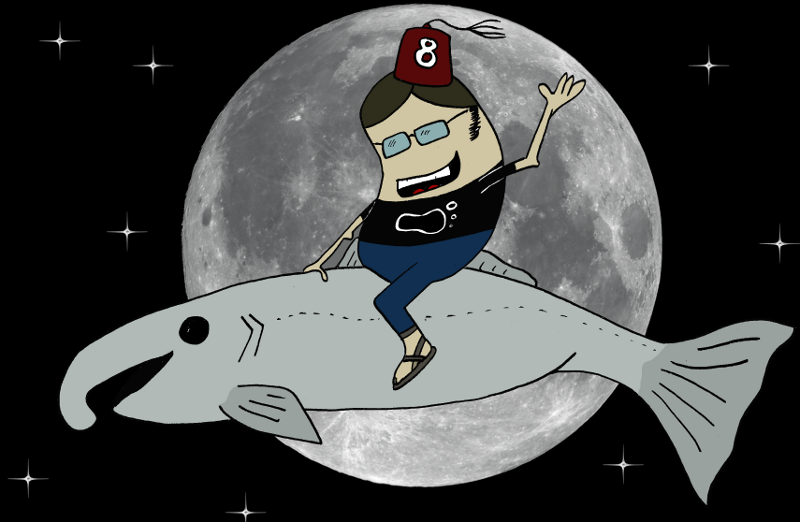 self-cartoon-crop ...gonna ride this fish to the moon somehow