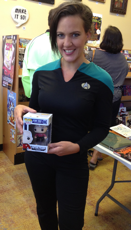 Becky Hoover won the Costume Contest Award [POP figurine]