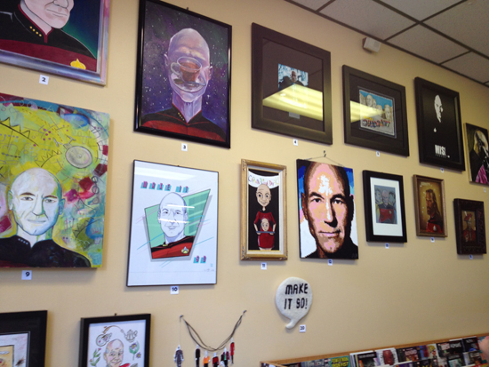 Wall of Picard at Destiny City Comics